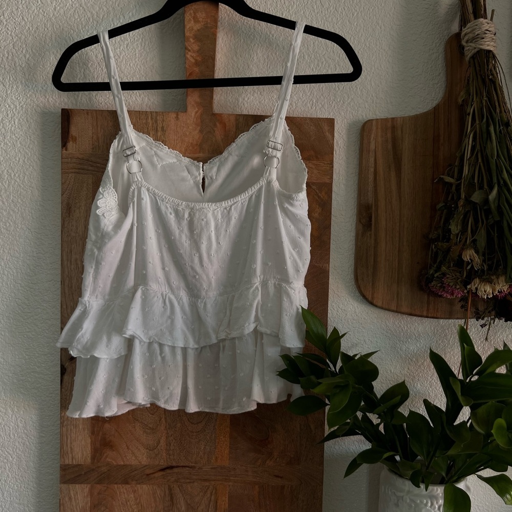 White Ruffle Tank - Picture 3 of 3